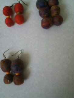 Серьги из войлока