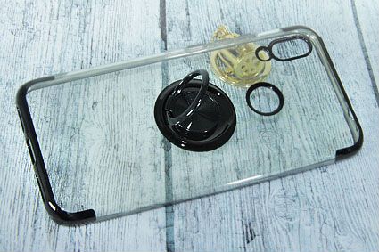 Чехол-накладка для xiaomi Redmi 7 electroplated TPU кольцо черный