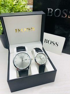 Стильные парные наручные часы Boss он+она новые