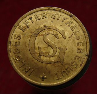 Жетон. трамвай. Швеция. Гётеборг 1924 год