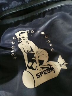 Кожаная куртка Spesh тёмно-синяя 50 размер