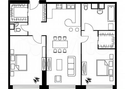 2-к квартира, 97 м², 31/37 эт.