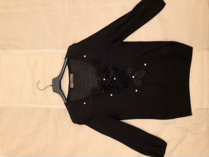 Черный свитер John Galliano с отделкой