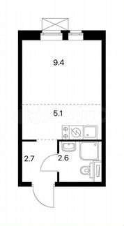 Квартира-студия, 19.8 м², 14/16 эт.