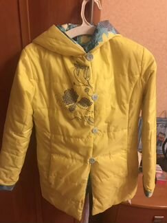 Пальто утеплённое для девочки двухстороннее