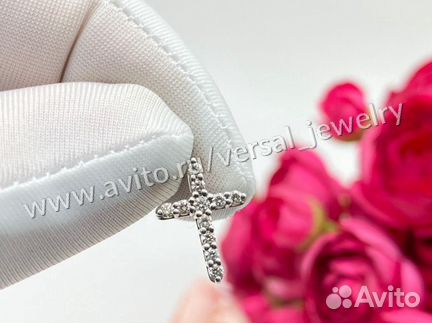 Бриллиантовый крест Tiffany мини малышка