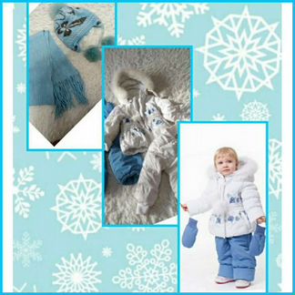 Зимний костюм GK baby 110+шапка+шарф+варежки