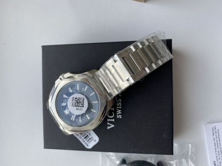 Часы Victorinox inox синие браслет новые