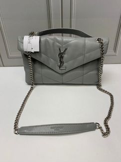 Новая женская сумка через плечо Saint Laurent сера