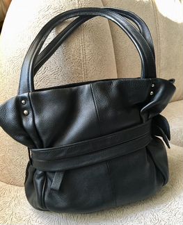 Чёрная кожаная сумка Palio