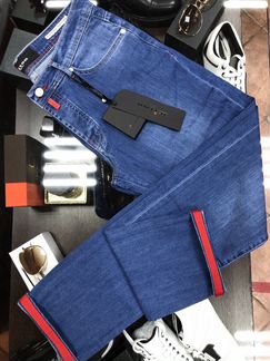 Kiton мужские джинсы синие 552