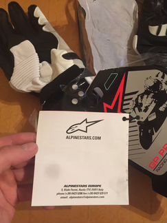 Мото перчатки Alpinestars GP PRO бело-чёрные