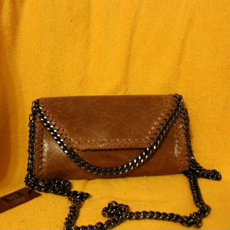 Новая сумочка клатч Gaude коричневый из натурально