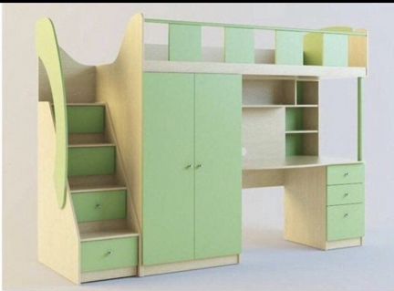 Кровать чердак + рабочее место для ребенка