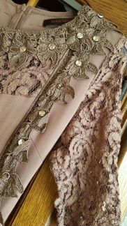 Вечернее патье Eleni Viare кофейное дизайнерское р