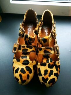 Леопардовые туфли Jeffrey Campbell на платформе