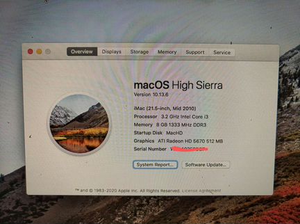 Apple iMac 21.5 2010 core i3