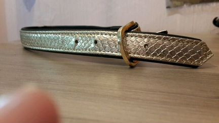 Ошейник новый золотой новый, клетка для мелких жив
