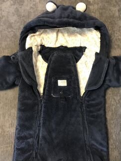 Демисезонный флисовый комбинезон kanz с капюшоном