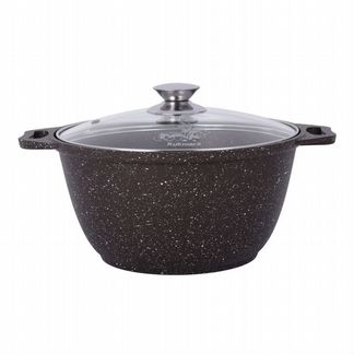 Кастрюля с крышкой кукмор кмк32а а/пр литая 3,0л стекл/кр Кофейный мрамор