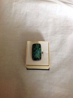 Кольцо серебряное с хризоколой