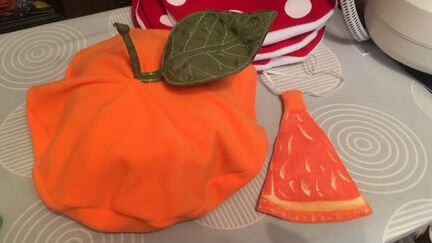 Берет Апельсин / Киви шапка шапочка