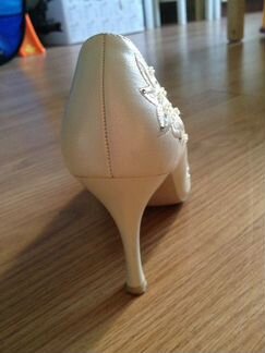 Свадебные туфли, цвет шампань (айвори)