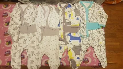 Боди и ползунки (хб с начесом) 68 р