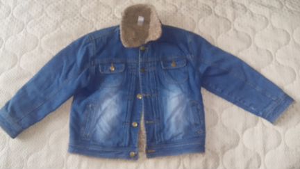 Джинсовая куртка на меху (искусст.) на мальчика