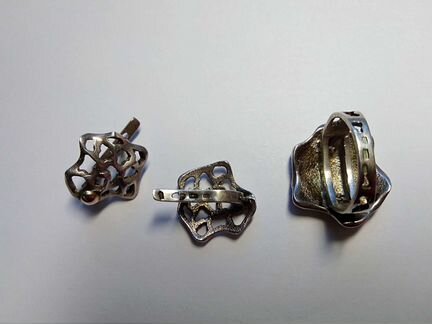 Серьги кольцо серебро