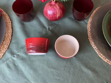 Кокотница рамекины le creuset красная керамика