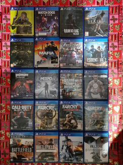 Шикарный ассортимент дисков на PS4 около 200 штук