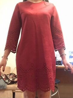 Платье замшевое