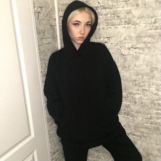 Чёрный костюм oversize