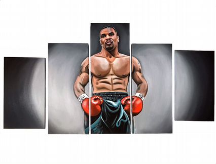 Модульная картина маслом Майк Тайсон