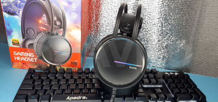 Игровые мониторные наушники Звук 7.1 Hoco W100