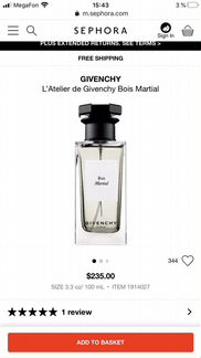 Селективный парфюм givenchy bois martial