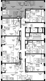 3-к квартира, 70.2 м², 4/20 эт.