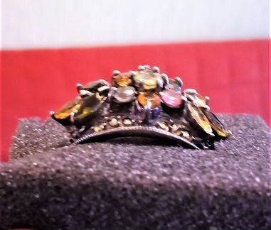 Кольцо серебряное с натуральными камнями