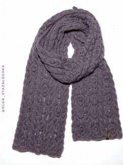 Шарф вязаный женский «Лавандовое облако» новый руч