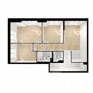 3-к квартира, 89.1 м², 4/33 эт.