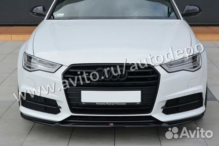 Накладка на бампер Audi A6 C7 S-line (14-18) MD