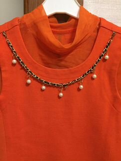 Платье оранжевое (рост 130 см)