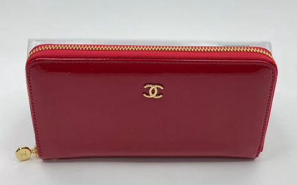 Кошелек Chanel на молнии красный