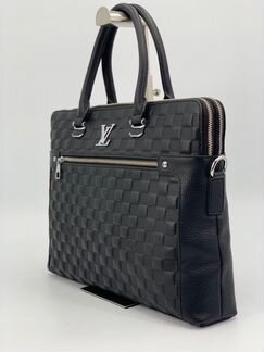 Новая мужская сумка бизнес - портфель из кожи L V