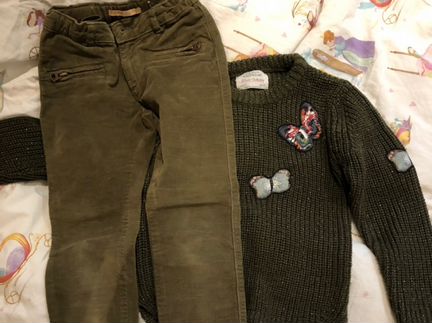 Свитер и джинсы на девочку Zara
