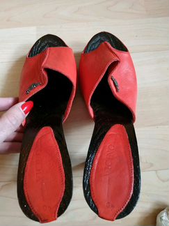 Сабо из натуральной кожи
