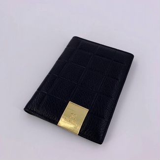 Новая обложка на паспорт из кожи черная Chanel
