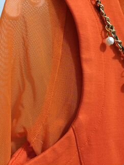 Платье оранжевое (рост 130 см)