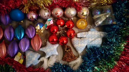 Елочные украшения игрушки мешура новогодние украше